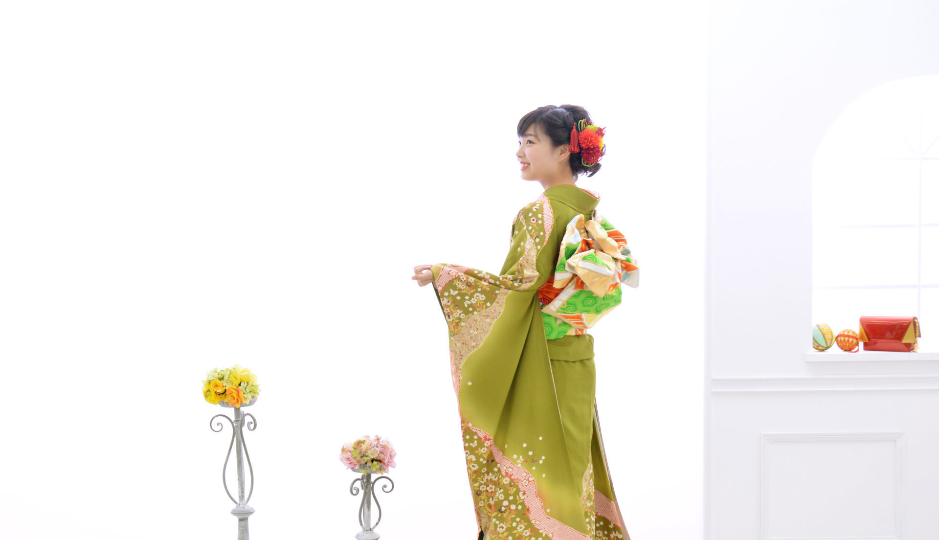 成人式前撮りキャンペーン＆振袖レンタルセット　京都の写真館スタジオアイ